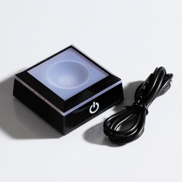 3Dクリスタルガラス用LEDカラフルライトチェンジベースライト回転クリスタルディスプレイベーススタンド