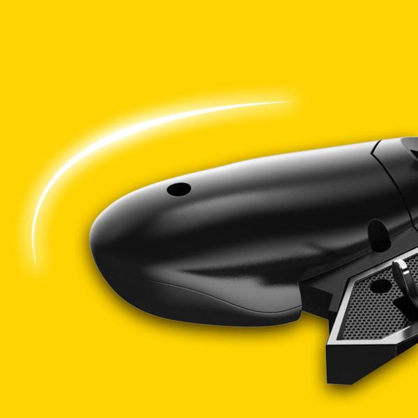 6本指ゲームコントローラーゲーミンググリップゲームパッドジョイスティックシュートセンシティブコントローラー取り付けが簡単反転ボタン付き