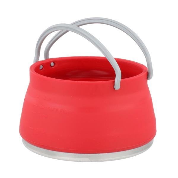 折り畳みケトル トラベルケトル ポット アウトドア調理器具 キャンプ 旅行用 シリコン 湯沸かし器 1L 折りたたみ式 省スペース 軽量