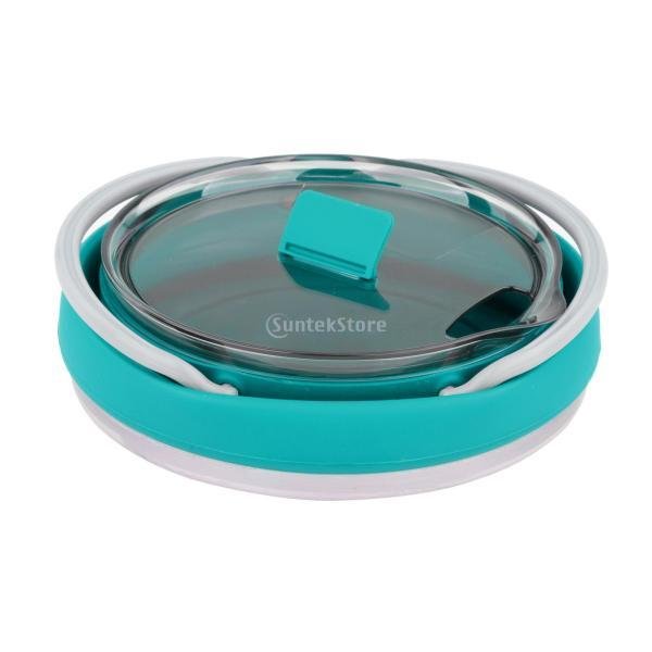 折り畳みケトル トラベルケトル ポット アウトドア調理器具 キャンプ 旅行用 シリコン 湯沸かし器 1L 折りたたみ式 省スペース 軽量