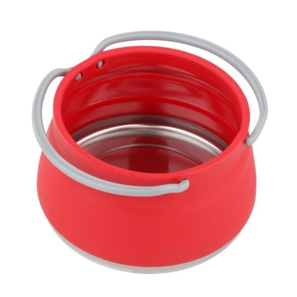 折り畳みケトル トラベルケトル ポット アウトドア調理器具 キャンプ 旅行用 シリコン 湯沸かし器 1L 折りたたみ式 省スペース 軽量