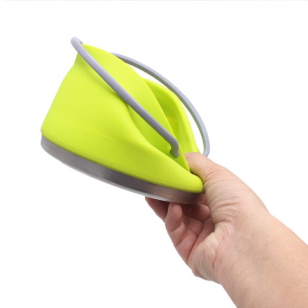 折り畳みケトル トラベルケトル ポット アウトドア調理器具 キャンプ 旅行用 シリコン 湯沸かし器 1L 折りたたみ式 省スペース 軽量