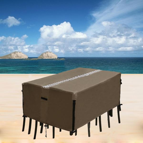 600Dオックスフォードファブリックパティオ/屋外ダイニングスクエアテーブルチェアカバー防風屋外家具カバー