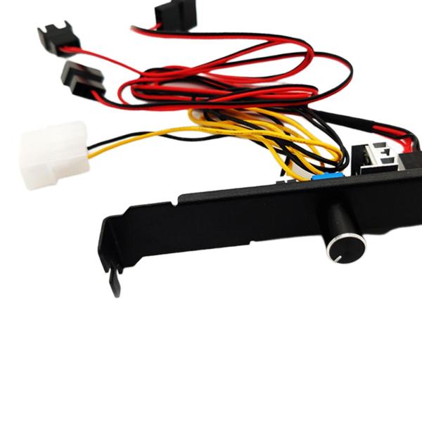 12V 1〜38ウェイコンピューターケース冷却ファンハブ4ピン/ 3ピン可変速度コントローラー無段階コンピューターアダプター