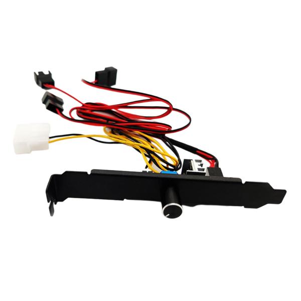 12V 1〜38ウェイコンピューターケース冷却ファンハブ4ピン/ 3ピン可変速度コントローラー無段階コンピューターアダプター