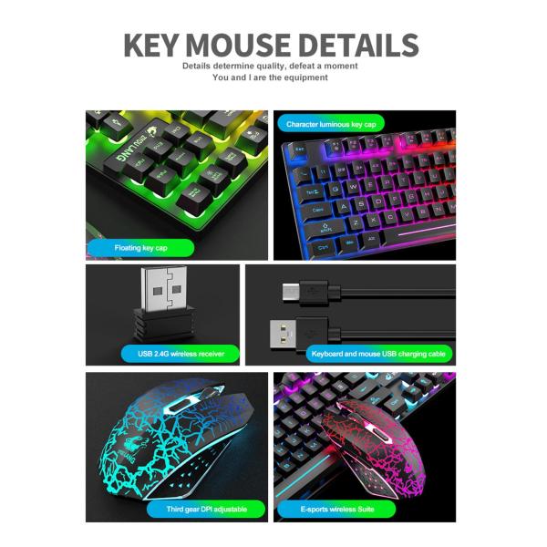 ゲーミングワイヤレスイルミネーションキーボードとマウスセット