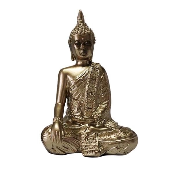 禅仏像タイ仏彫刻樹脂装飾風水装飾収集品家庭用車の屋内瞑想の