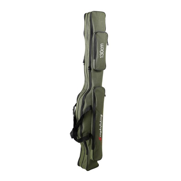 釣り竿ケース、釣り竿バッグ、防水釣り竿リールケースオーガナイザー釣り旅行バッグ、オックスフォード大容量釣りタックル収納バッグ