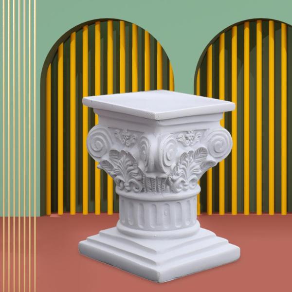 創造的なローマの柱の像樹脂台座燭台燭台スタンド彫刻屋内ダイニングルーム庭の装飾