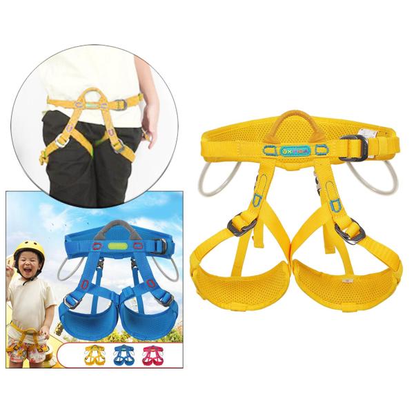チャイルドハーフボディガイド厚みのあるハーネスクライミング、ウエストの安全ハーネスの保護、登山用の軽量ハーフボディハーネス