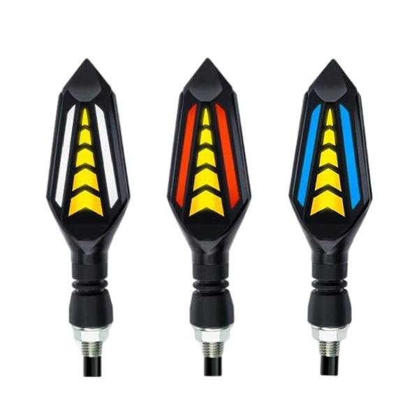 2個のオートバイLEDターンシグナルライト点滅器柔軟な高輝度