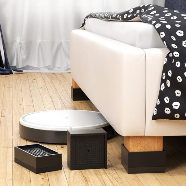 家具パッド 家具の足 足パッド 4点セット テーブル脚保護 家具プロテクター 滑り止めマット 耐久性 滑りにくい キズ防止 騒音防止 積み重ね可能 高さ調節可能
