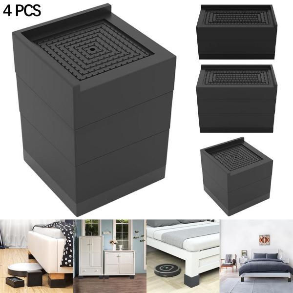 家具パッド 家具の足 足パッド 4点セット テーブル脚保護 家具プロテクター 滑り止めマット 耐久性 滑りにくい キズ防止 騒音防止 積み重ね可能 高さ調節可能