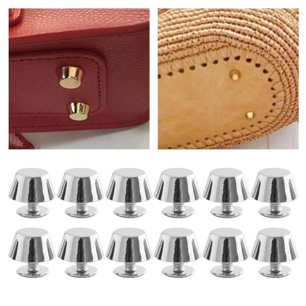 10/12個のリベットスタッドスクリューバックスパイク亜鉛合金犬の首輪衣服DIYレザークラフトフィートメタルスタッドベルト用リベットレザーク