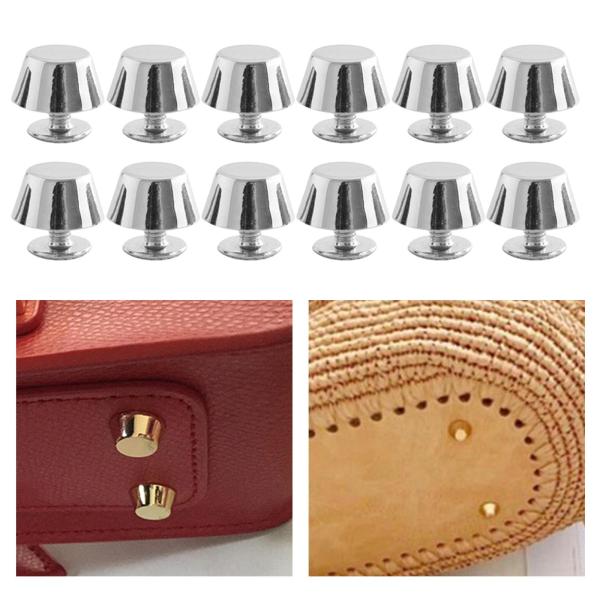 10/12個のリベットスタッドスクリューバックスパイク亜鉛合金犬の首輪衣服DIYレザークラフトフィートメタルスタッドベルト用リベットレザーク