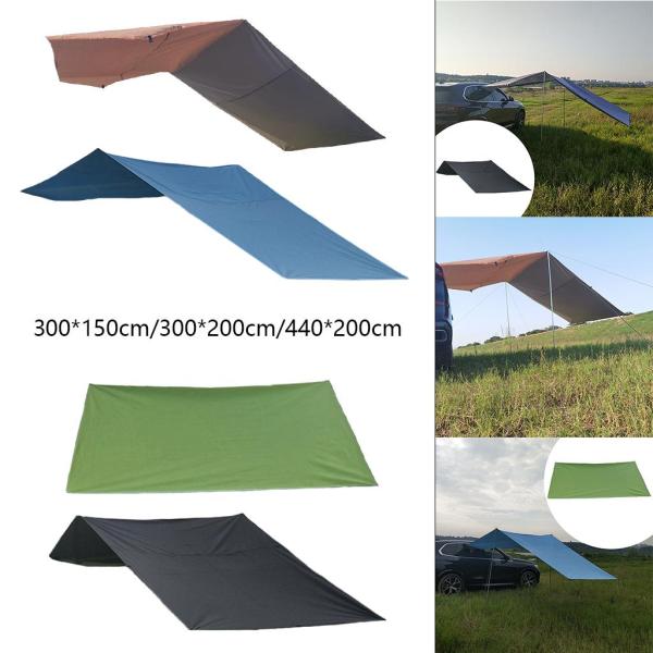 ポータブルカーサイドテントサンキャノピーエクステンションラテラルカーテンサンシェード耐性、トラック登山旅行フィッシングビーチ用