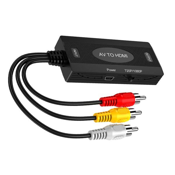 RCA-HDMI / HDMI-RCAコンバーターケーブル1080PHDMIAVアダプターはTVDVDプレーヤー用のPALNTSCをサポート