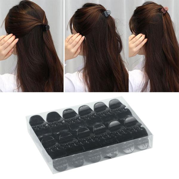 24個ミニヘアクロー滑り止め女性ファッションプラスチッククランプ小さなヘアクリップピンアクセサリー