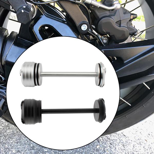 リアホイールフォーククラッシュスライダースライダースピンドルハブアクセサリーモーターサイクルリアアクスルフォークフィットBMWモーターバイク