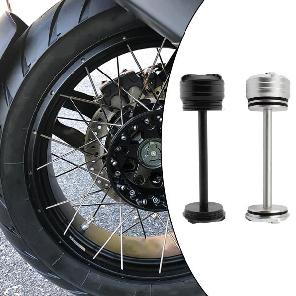 リアホイールフォーククラッシュスライダースライダースピンドルハブアクセサリーモーターサイクルリアアクスルフォークフィットBMWモーターバイク