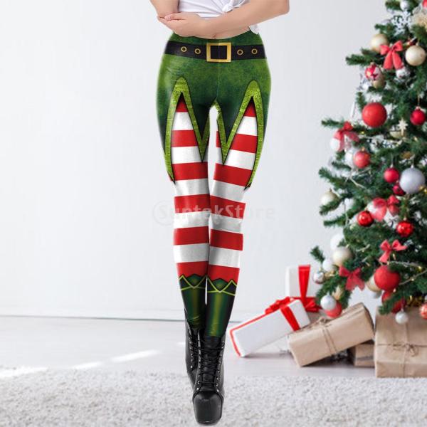 レギンス クリスマス スキニーパンツ レディース サンタ 伸縮性  女性 ストレッチ フィットネス  3D クリスマスコスチューム