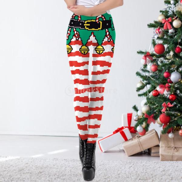 レギンス クリスマス スキニーパンツ レディース サンタ 伸縮性  女性 ストレッチ フィットネス  3D クリスマスコスチューム