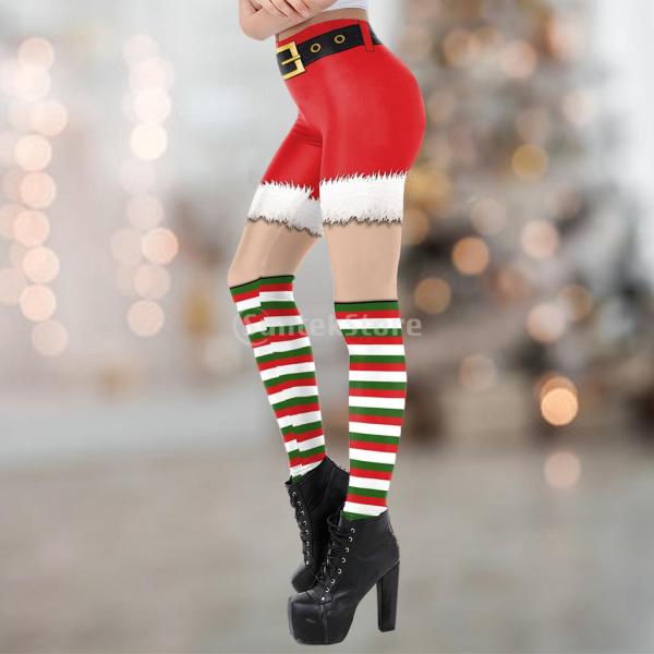 レギンス クリスマス スキニーパンツ レディース サンタ 伸縮性  女性 ストレッチ フィットネス  3D クリスマスコスチューム