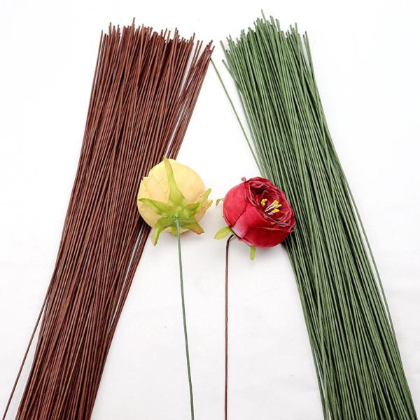 花屋DIYブーケ小枝茎手工芸品素材用100xフラワーワイヤー24cm