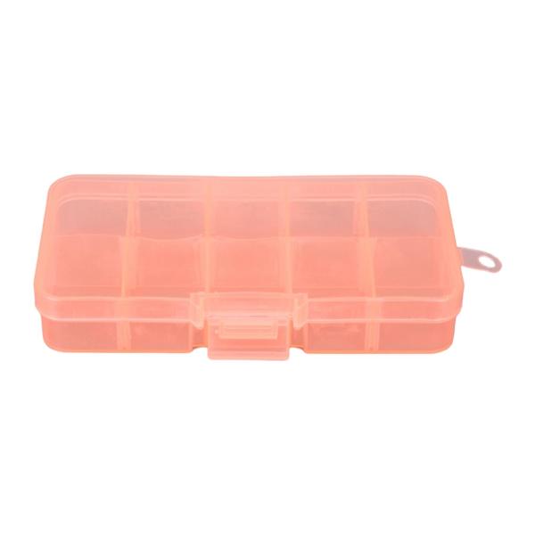 10グリッドプラスチック収納ジュエリーボックスビーズイヤリング釣り針小さなアクセサリーボックス