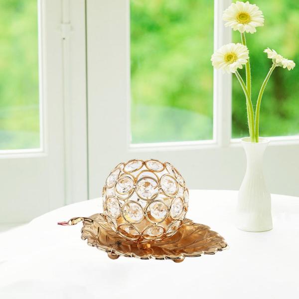 クリスタルキャンドルホルダーティーライト燭台結婚式の装飾