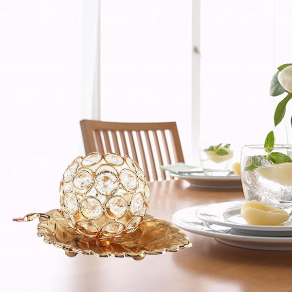 クリスタルキャンドルホルダーティーライト燭台結婚式の装飾