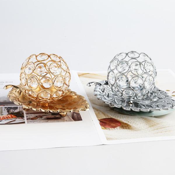 クリスタルキャンドルホルダーティーライト燭台結婚式の装飾