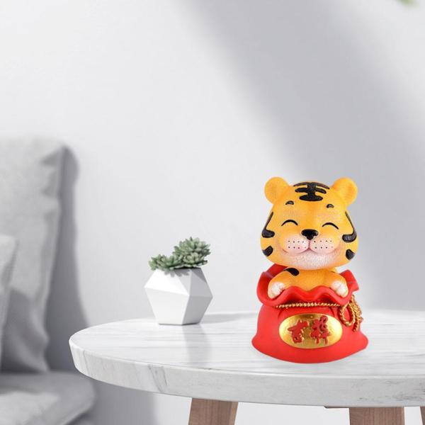 レタイガースモールスタチューゾディアッククリスマスクラフトアニマルホームデコレーション