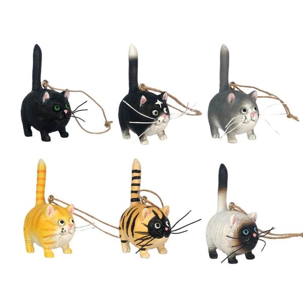 カーミラー用ミニレジンキャットフィギュアペンダントクリスマス