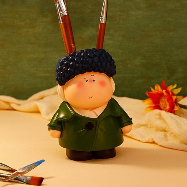 かわいい樹脂のデスクトップの置物ペンホルダークラフト鮮やかな色ベッドサイドの装飾