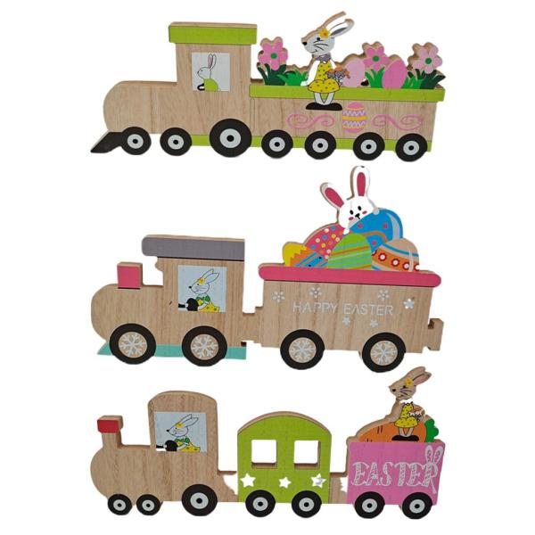 イースターバニーの装飾品家の本棚の装飾のための木製のバニーの装飾