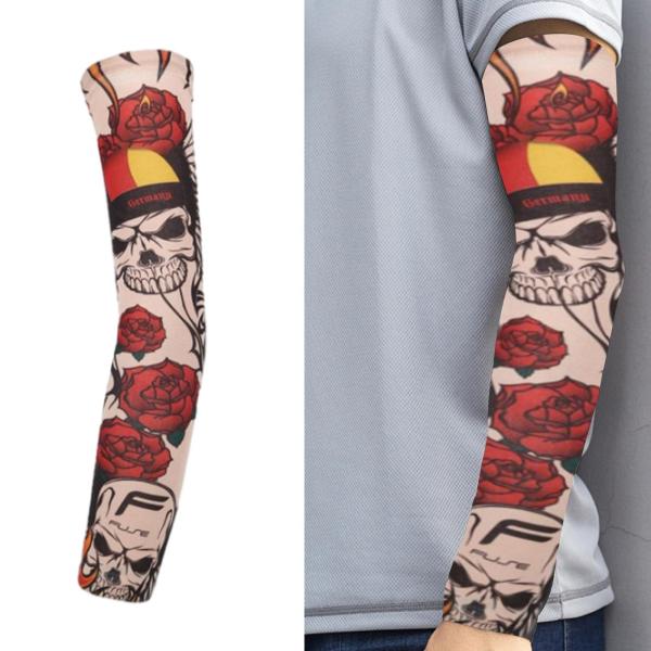 タトゥーアームスリーブアームカバー男性と女性のバスケットボールのためのUV保護スリーブ