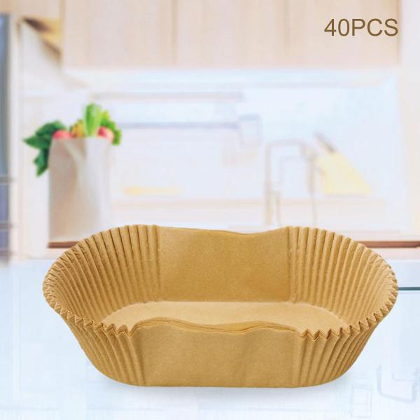 40個の楕円形の紙製パンカップパン焼きカップマフィンキャンディー用に使い捨て