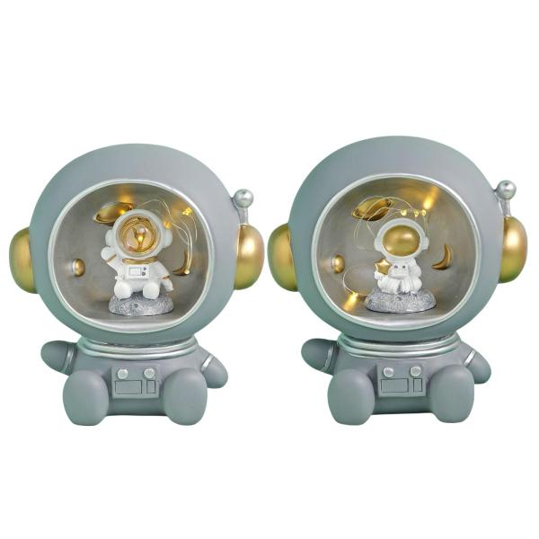 宇宙飛行士 貯金箱 常夜灯 宇宙人 置物 お金の貯蓄 コインの貯蓄 宇宙愛好家 子供 誕生日 卓上 テーブル装飾 雑貨 プレゼント ギフト 北欧