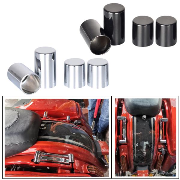 4xクロームドッキングハードウェアカバー、モトアクセサリー、アルミニウム合金、ハーレーストリートグライドロードキングの装飾2009-2021