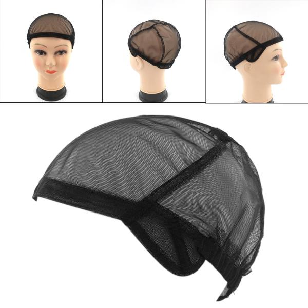 ブラックレースネットウィッグキャップハット伸縮性軽量ウィッグアクセサリーシン