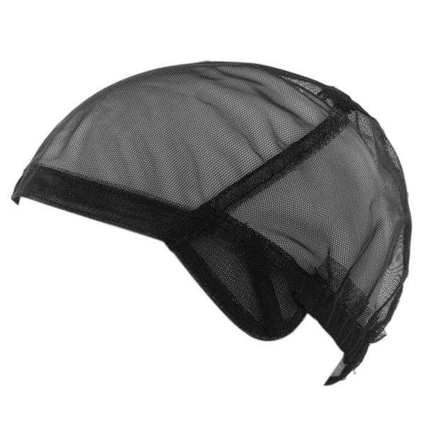 ブラックレースネットウィッグキャップハット伸縮性軽量ウィッグアクセサリーシン