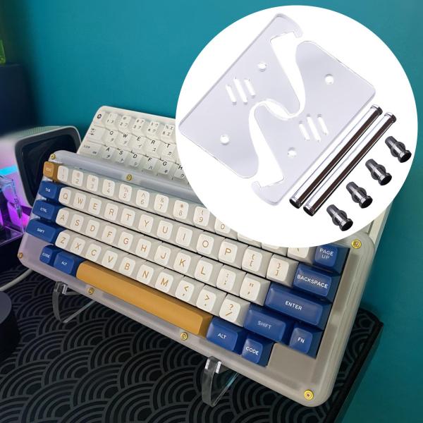 アクリルキーボードスタンド、簡単取り付け、ディスプレイスタンド、収納スタンド、メカニカルキーボードホルダー、ホームキーボードコレクターオフィ