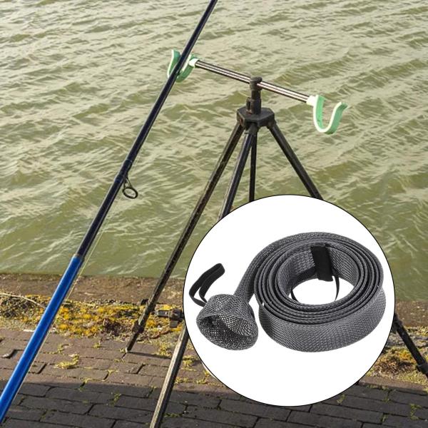 釣り竿スリーブ74.8インチ編組メッシュロッドプロテクター釣り竿ソックス釣り竿カバー