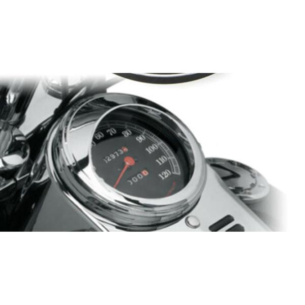 ハーレーエレクトラグライドクラシック用モーターサイクルスピードメータートリムリング124mmアルミニウム合金5インチ、交換用、アクセサリー、