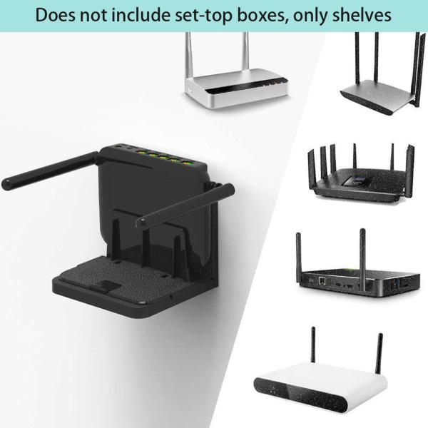 ホームオフィス用の壁に取り付けられたWiFiルーターストレージシェルフストレージラックホルダー