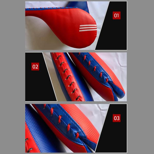 キックパッド、青の軽量耐久性のある黒の両面、武道のトレーニングのためのターゲット打撃空手キックボクシングトレーニングキックターゲット