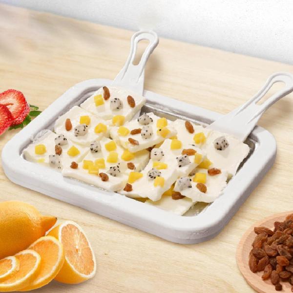 キッズフリーザーパン用の2つのスパチュラフローズンヨーグルト付きミニアイスクリームメーカー