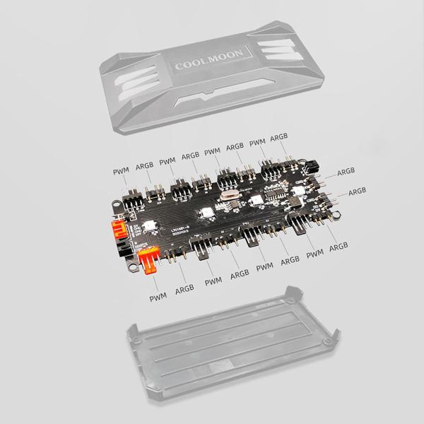 MSI用の冷却ファンインテリジェントPWM温度制御RGBコントローラー