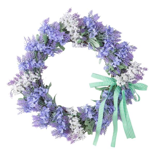 玄関ドアの結婚披露宴の夏のシミュレーションラベンダーリース